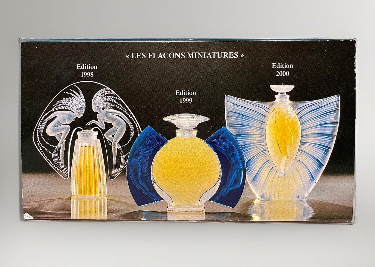 Lalique ‘Les Flacons’ Miniatures Collection Vintage 1998 1999 2000 New 
