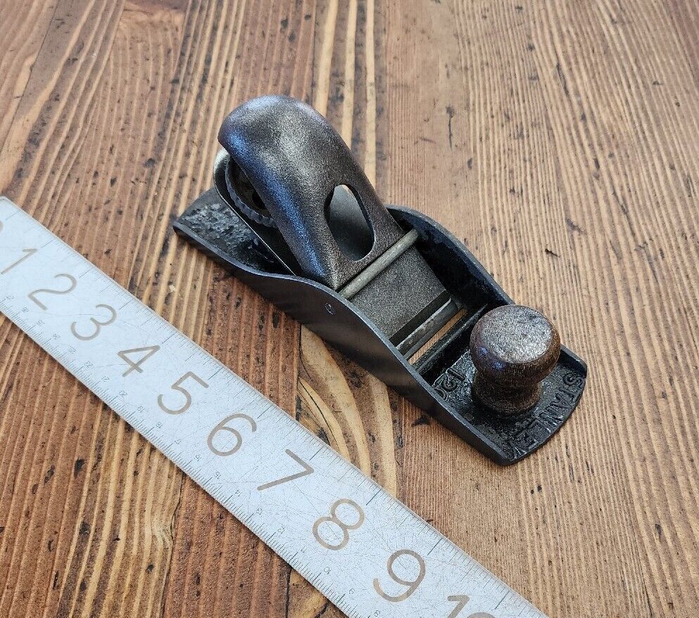 STANLEY Lower Angle BLOCK Plane Vintage Woodworking Tools NICE #120 CAST ☆US