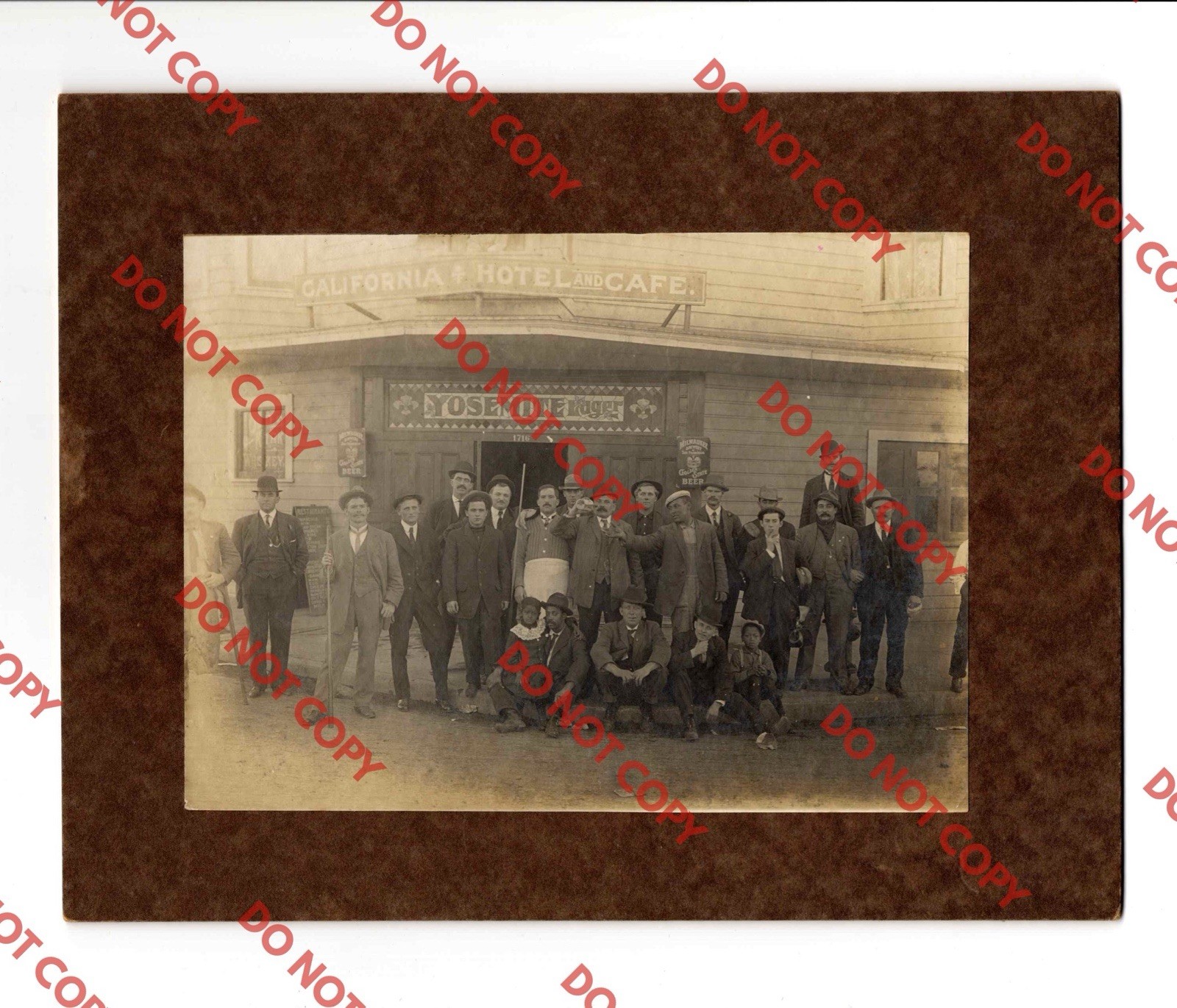 WOW c. 1900 INTEGRATED California Hotel Cafe Bar & Saloon SAN FRANCISCO SF PHOTO