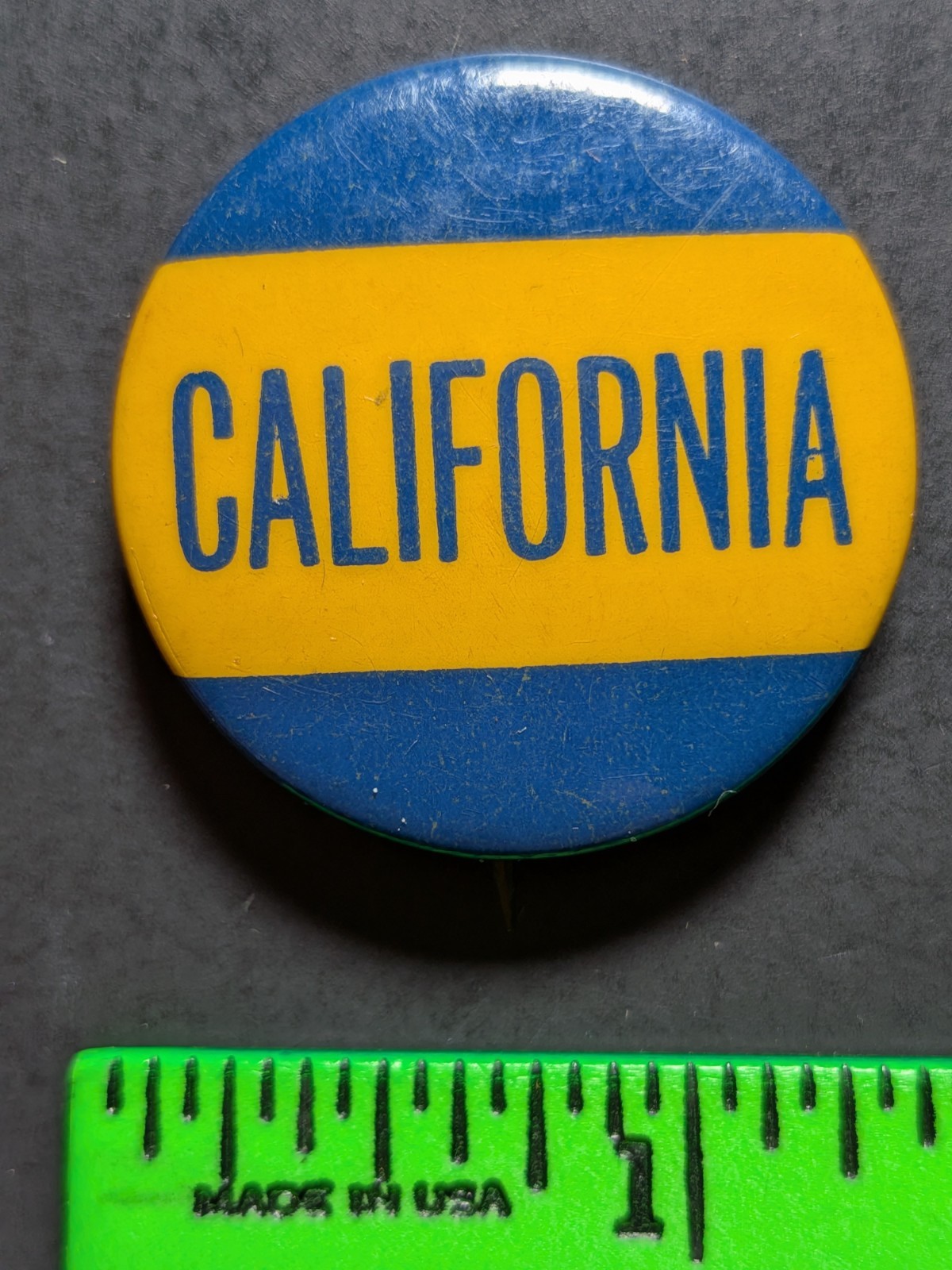 Vintage California College University Pinback Pin