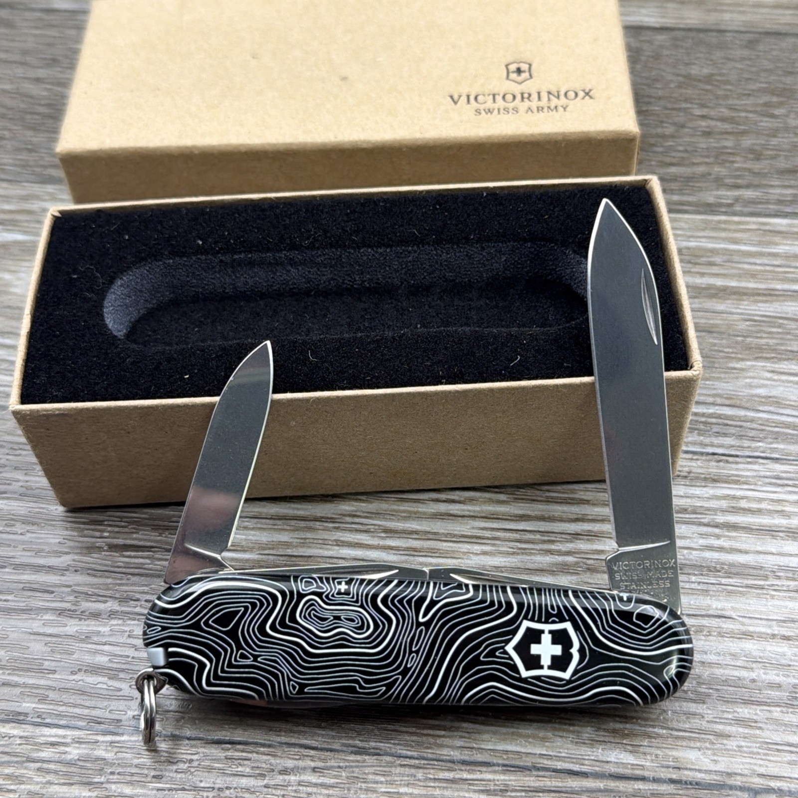 Victorinox Spartan Rare Topographical Pocket Knife Swiss Army Topo 91mm Nice