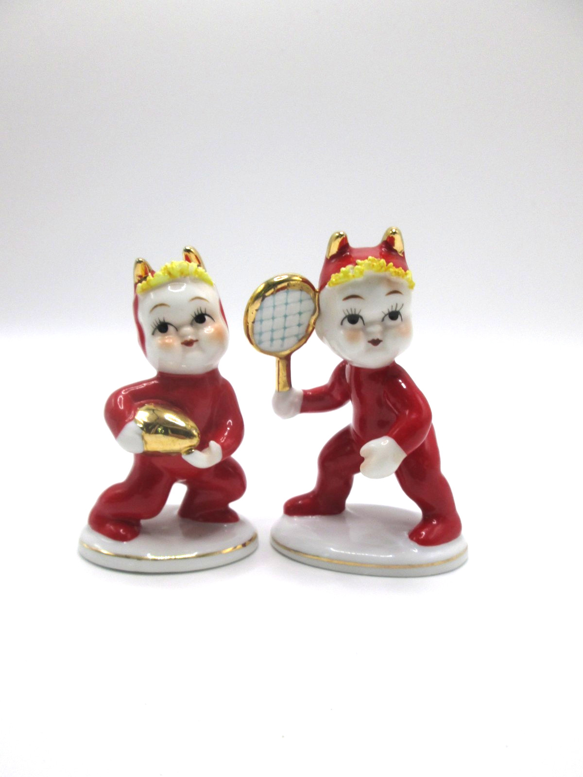 Lefton Pixie Devil Elves Sport Devils Tennis and Football Lefton Pixie Devil Elves Sport Devils Tennis and Football