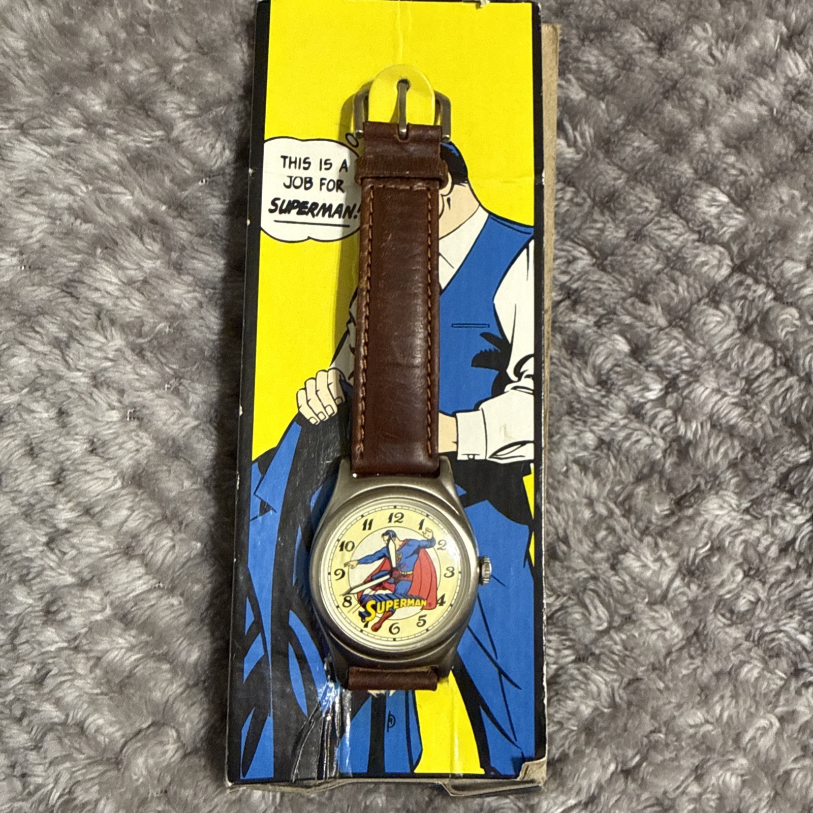 Rare Vintage 1993 Fossil Superman Limited Edition Collector's Watch DC Comics