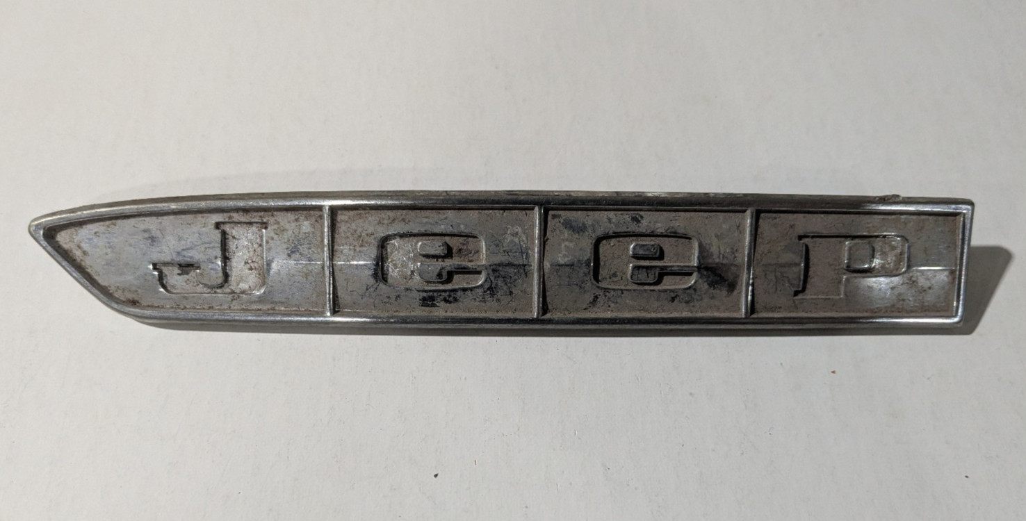 Vintage Metal 1962-72 Jeep Gladiator Emblem Badge Logo Tag Nameplate Decal RARE