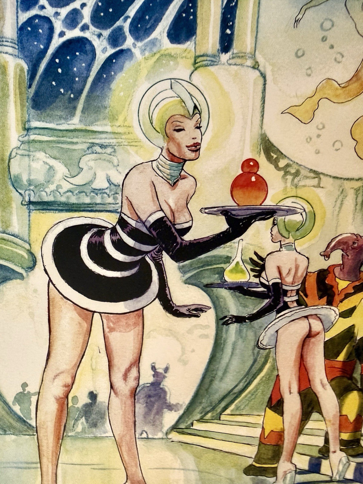 •Milo MANARA Outstanding Pencil-Signed Print•  “REMOTE FUTURE”