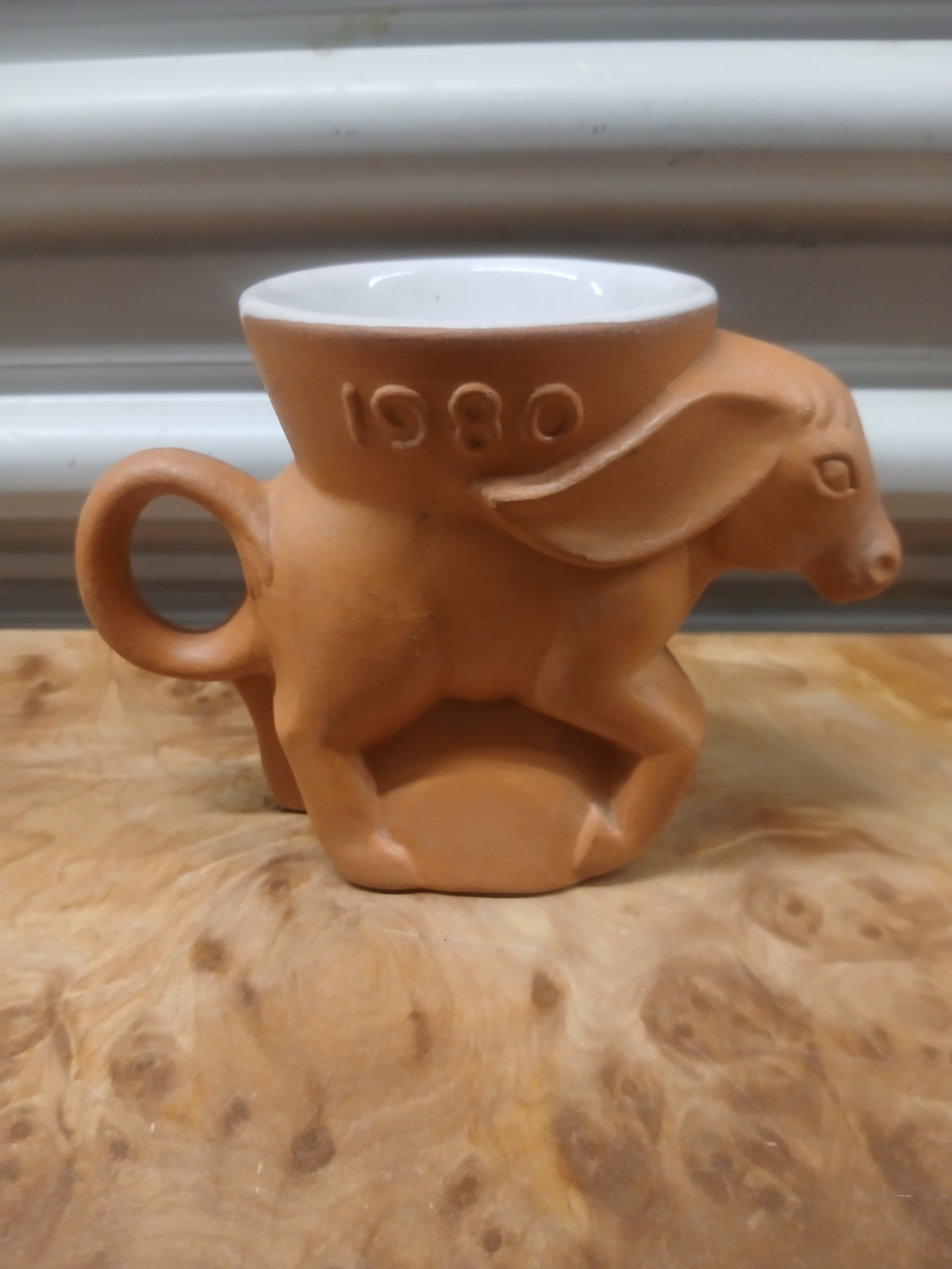 1980 Frankoma Democratic (DEM) Donkey Political Mug. Terra Cotta