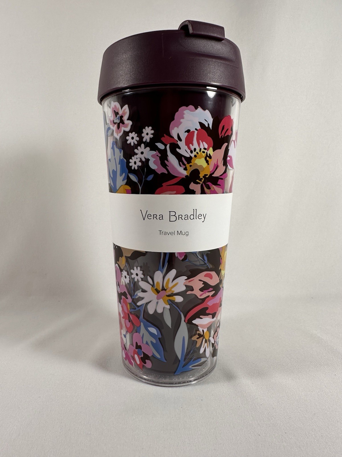 Vera Bradley Indiana Rose 16 oz Travel Mug Cup Floral Insulated Tumbler NWT