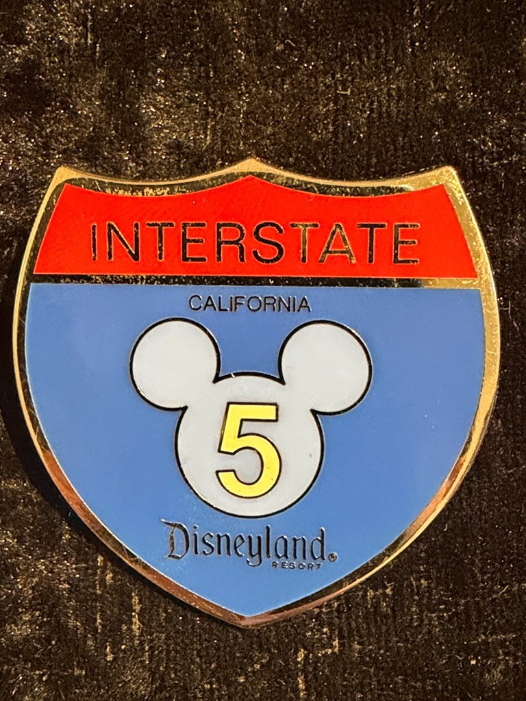 Disney Pin Disneyland Interstate 5 California Freeway Sign Mickey Mouse 2008