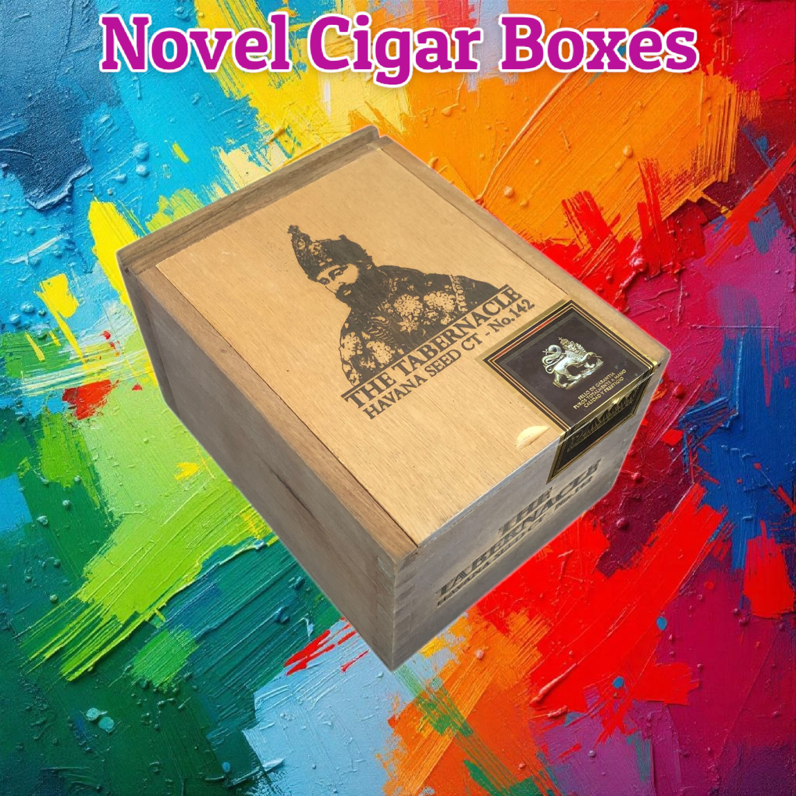 Tabernacle Hav Seed Toro Empty Wooden Cigar Box 5.5x7.25x4