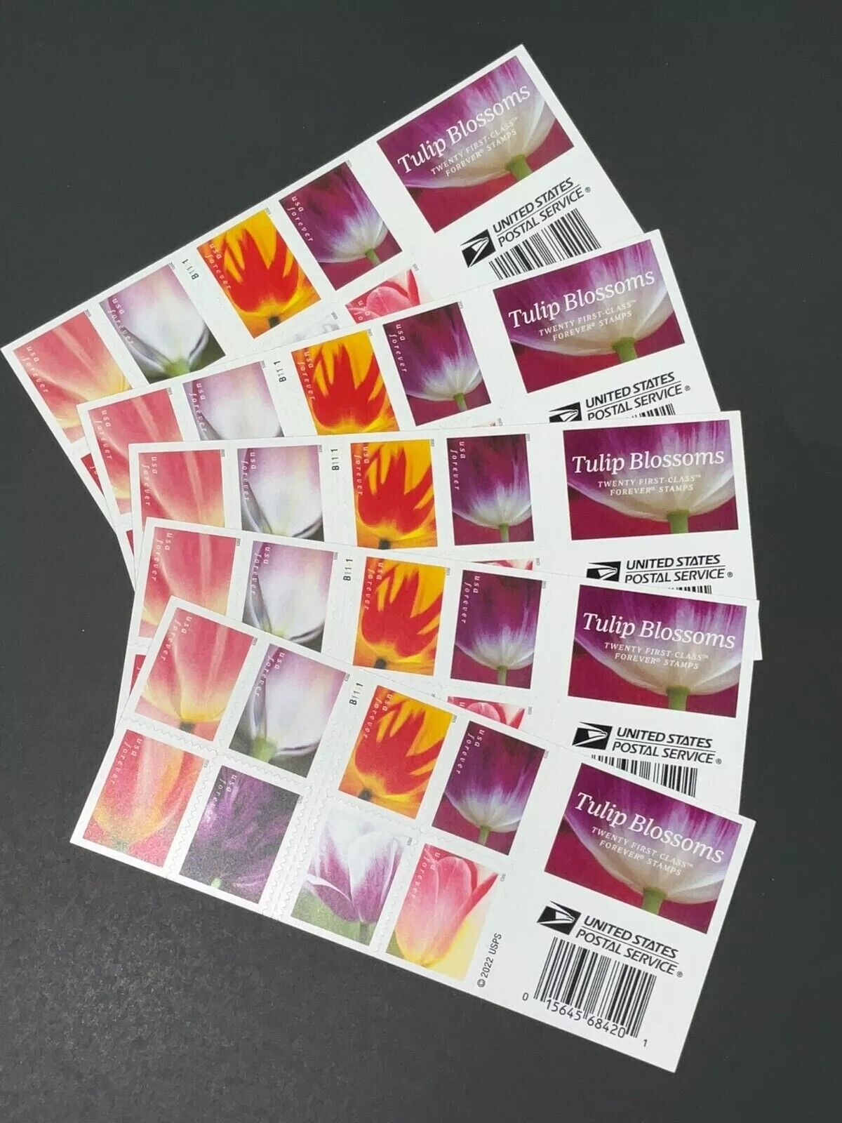 NEW SEALED 2023 Tulip Blossoms US Postage 100 Count Stamps (5 Sheets of 20）