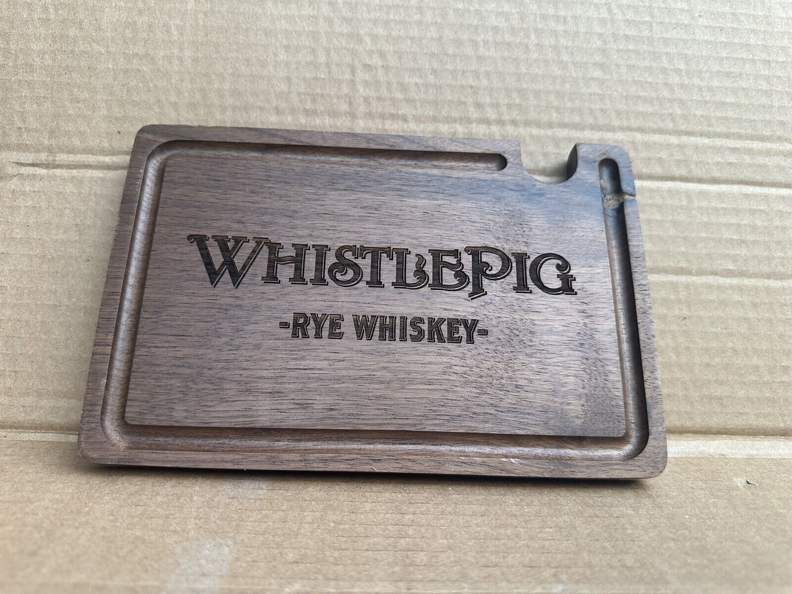 WhistlePig Whiskey Wooden Garnish Cutting Board 7.5\