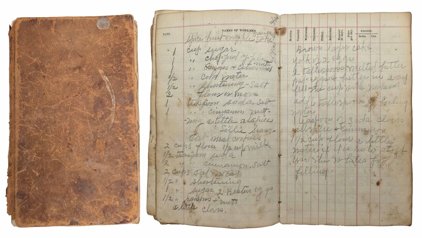 c1900 antique COOKBOOK handwritten RECIPES CAKES PIES BREAD PICKLES CHILI PEPPER