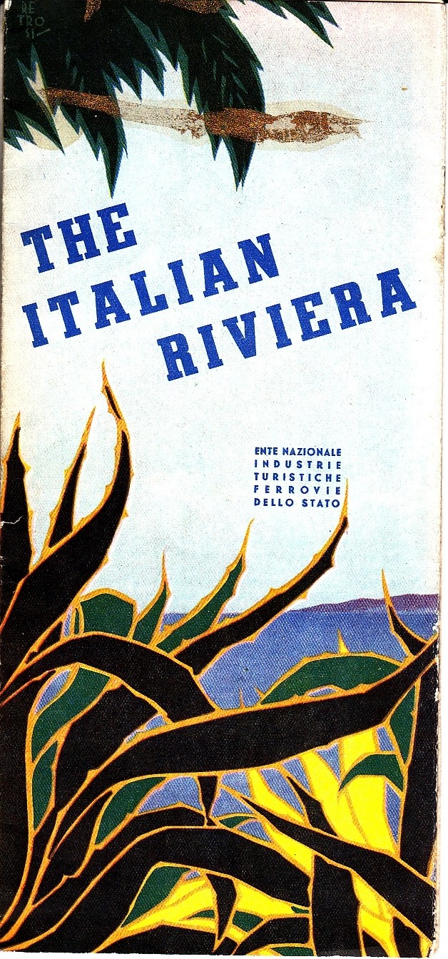 The Italian Riviera 1934 1930s Vintage Booklet Italy San Remo Pegli Nervi