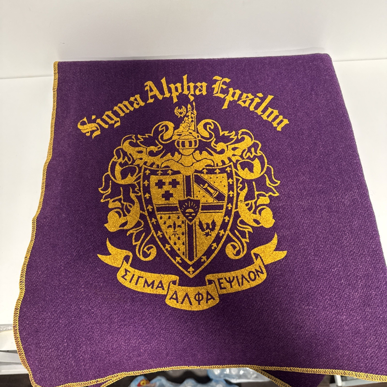 Vintage Sigma Alpha Epsilon (SAE) College Fraternity Wool Blanket