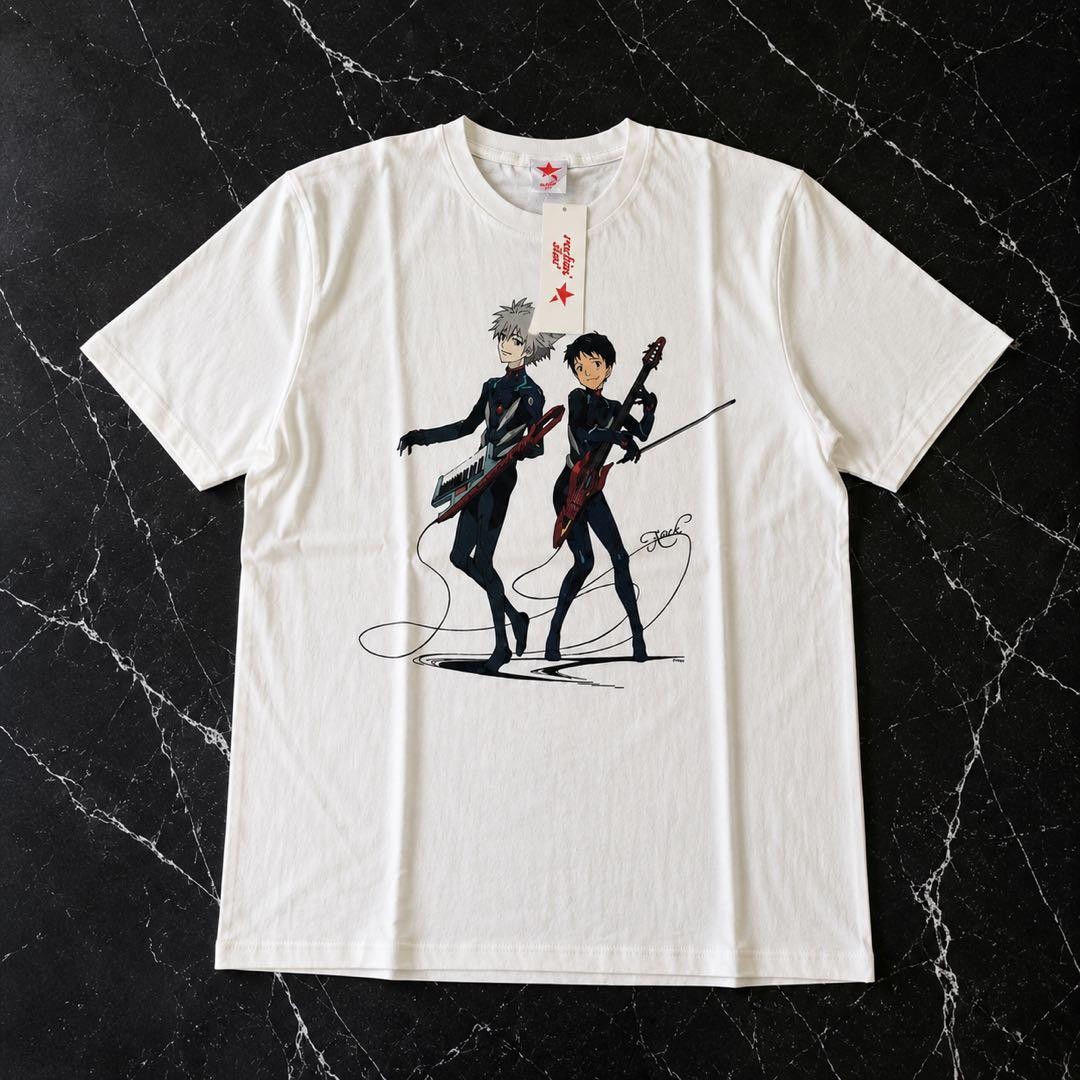 Evangelion x rockin\'star T-Shirt L Kaworu Nagisa & Shinji Ikari Graphic Tee