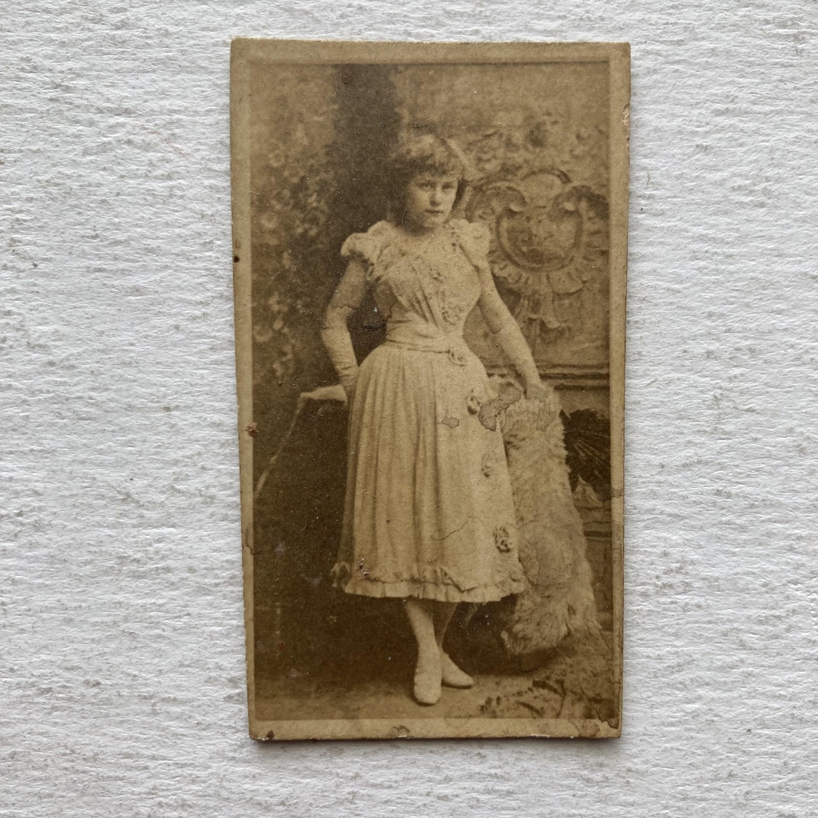 Vintage 1800s Duke's Cigarettes Tobacco Card Victorian Girl USA Ephemera