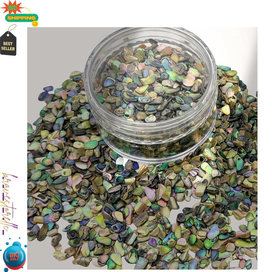 Paua Abalone Shell Pieces Crushed Shells Inlay Supplies 2 Oz