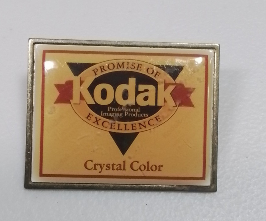 Vintage Kodak Enamel Pin - Promise Of Excellence  Crystal Color