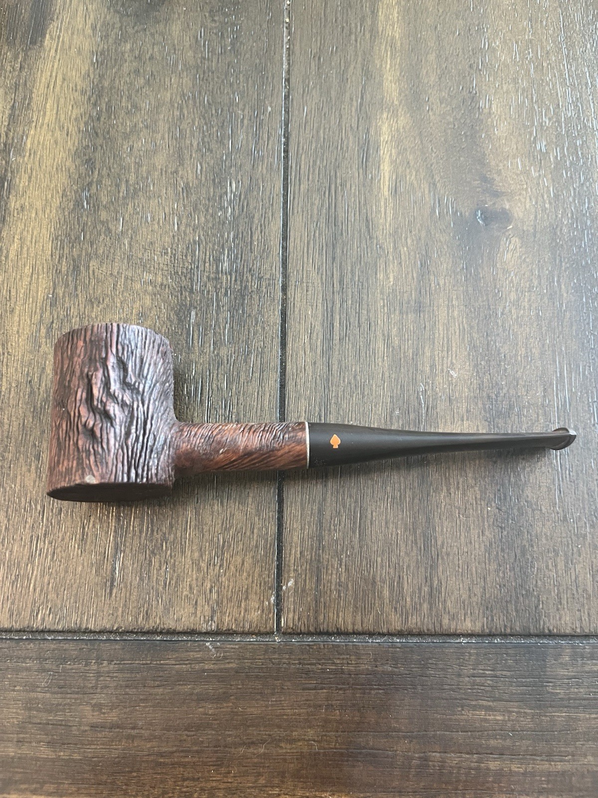Vintage Dr. Grabow: Westbrook Rusticated Briar Tobacco Pipe: Orange Spade Logo