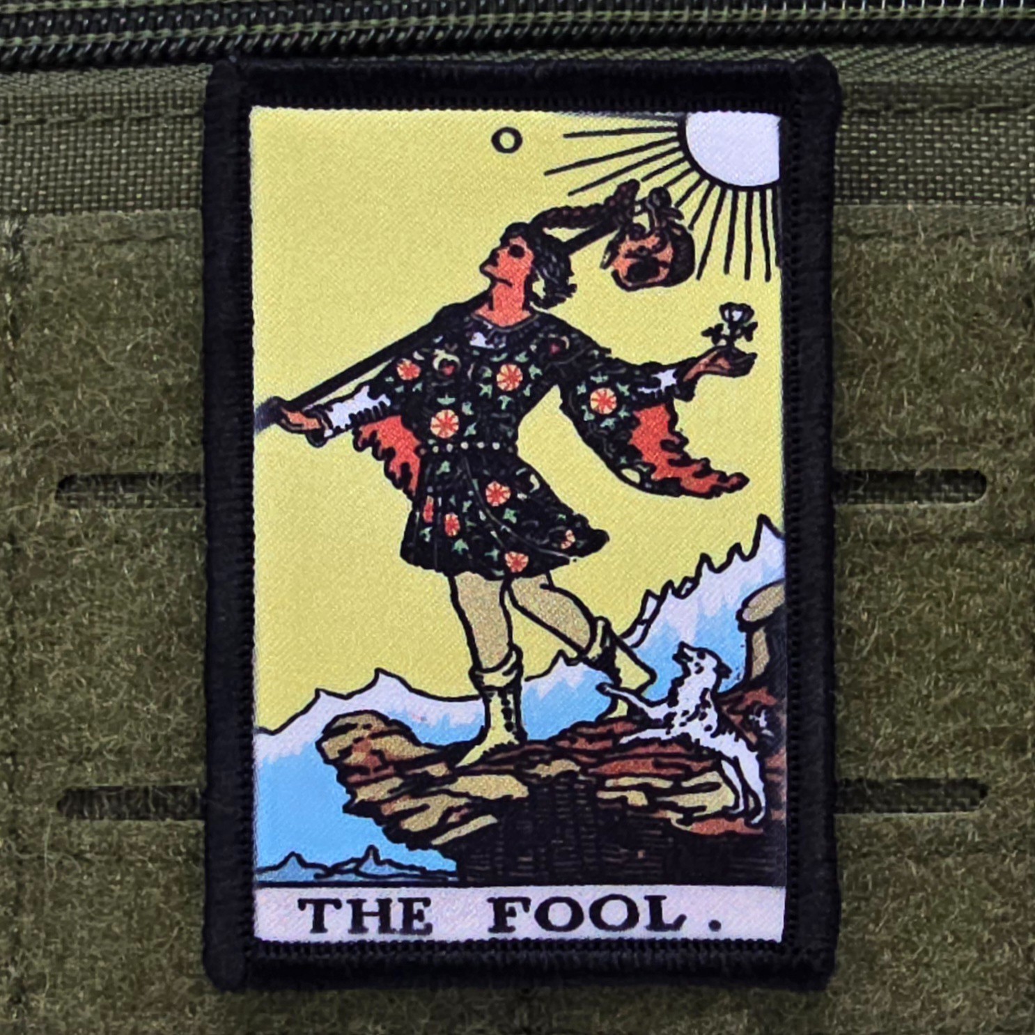 The Fool Patch Tarot Cards Moral Tactical Military Army USA Flag Hook & Loop