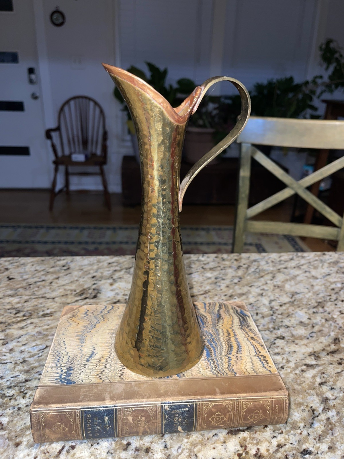 Antique Imperial Russian Copper /Brass Hammered Ewer Pitcher.. 