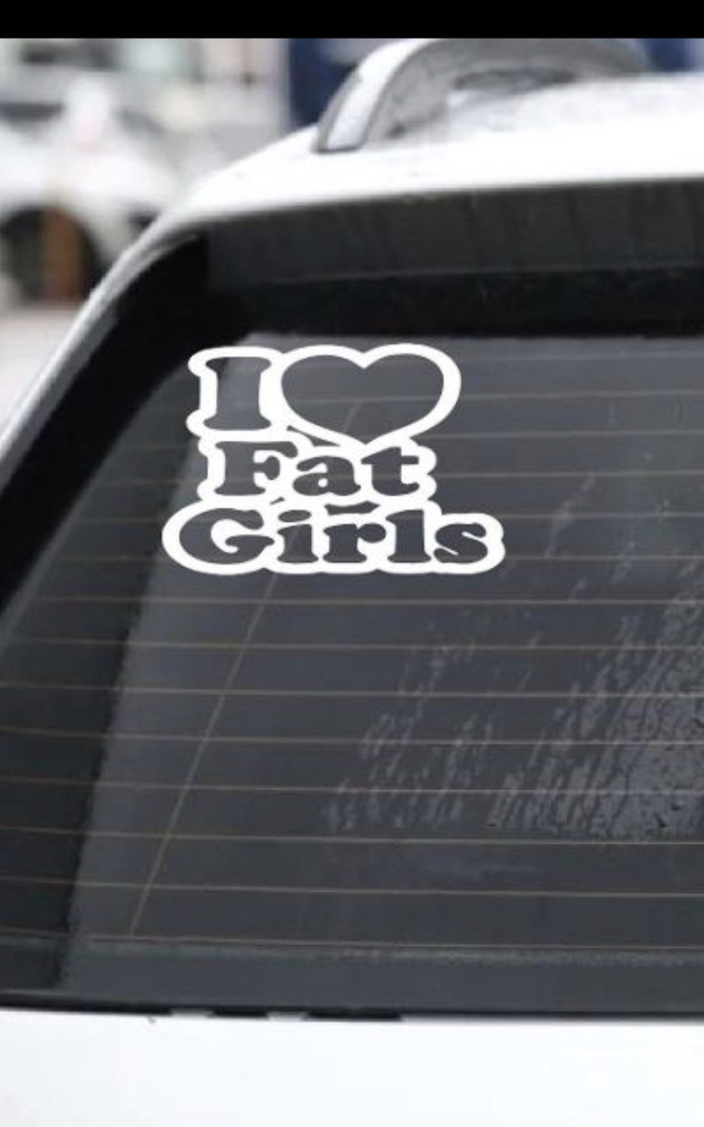 Funny Vinyl Decal Sticker Guy Pulling Gas Car Truck Window Bumper LUV FAT GIRLS