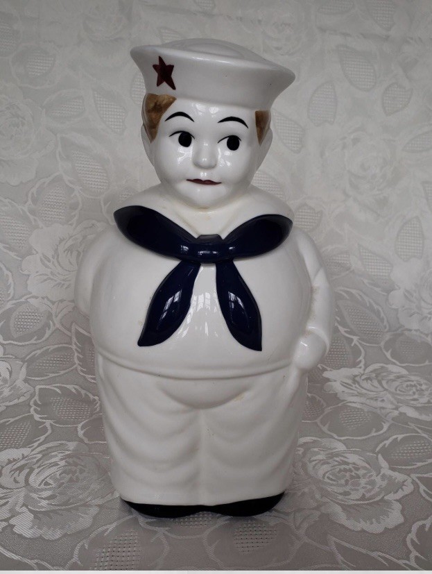 Vintage Pottery Sailor Boy Cookie Jar  11” Tall Shawnee Style