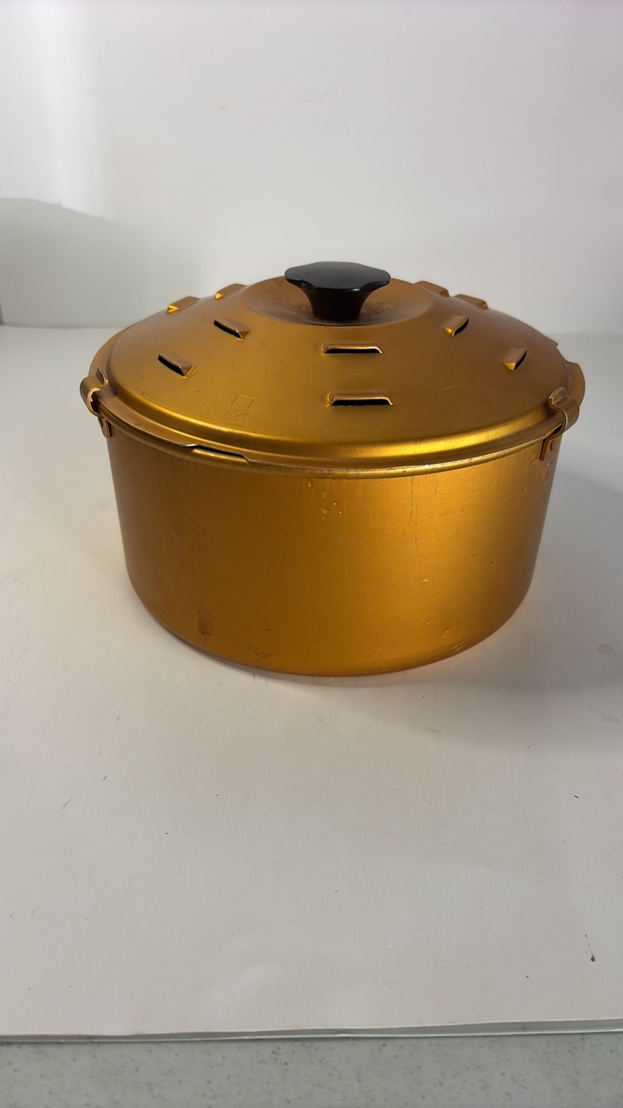 Vintage Rival Crock-Pot Bread 'n Cake Bake Pan Aluminum Gold Anodized