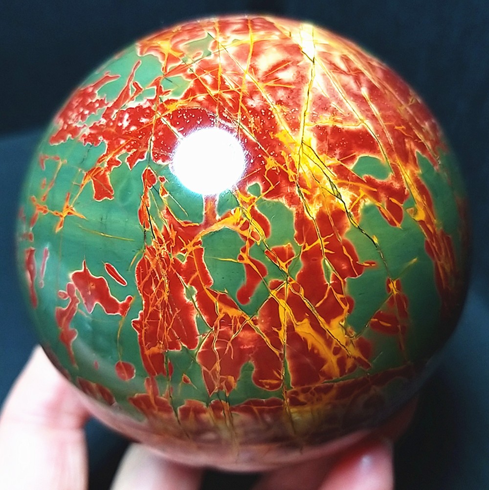 RARE 693G Natural Polished Colorful Agate Crystal Ball Healing Madagascar C1283
