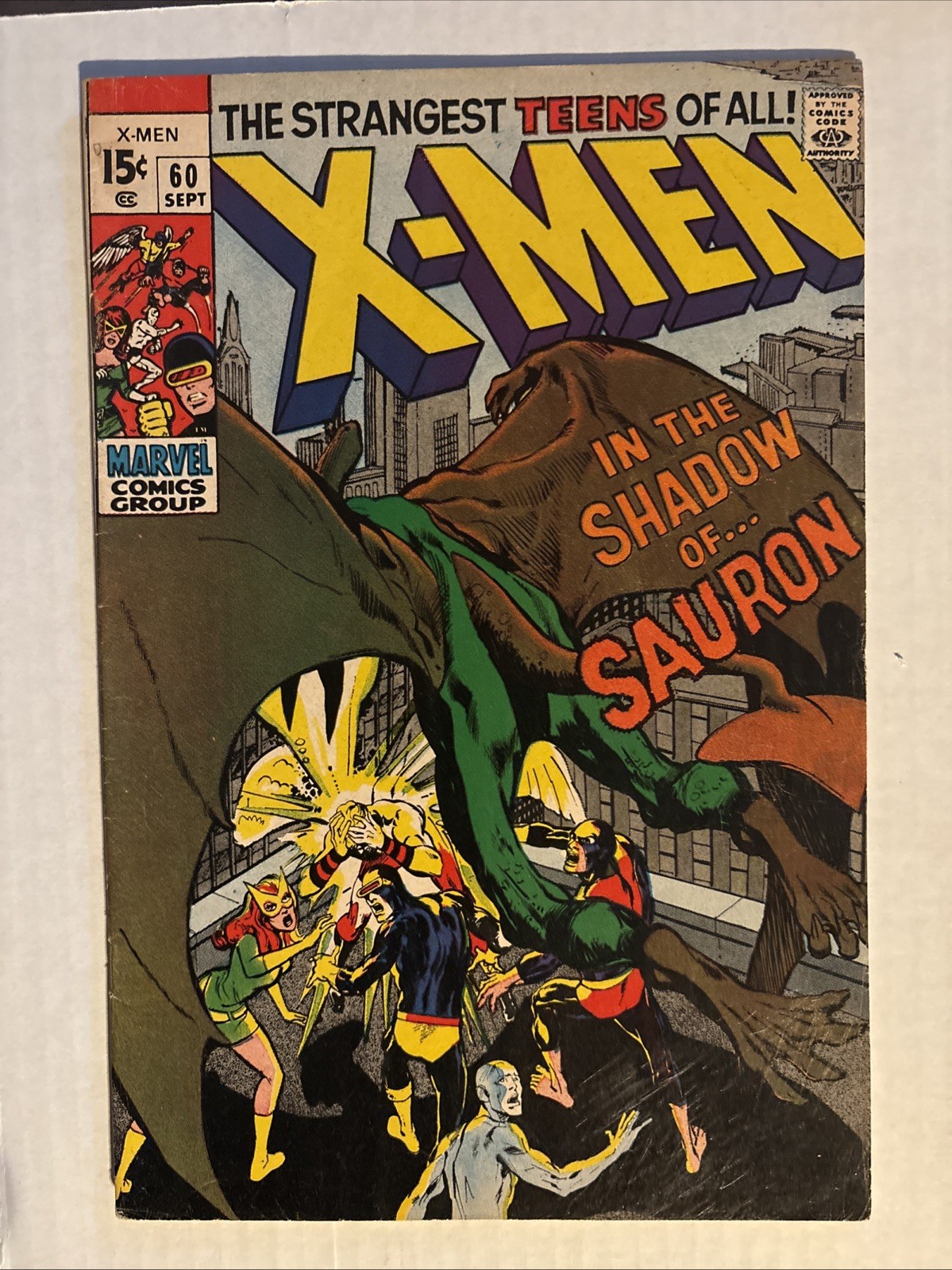 X-Men #60 Sep 1969 First App Sauron Neal Adams Silver Age Marvel Fine (6.0)