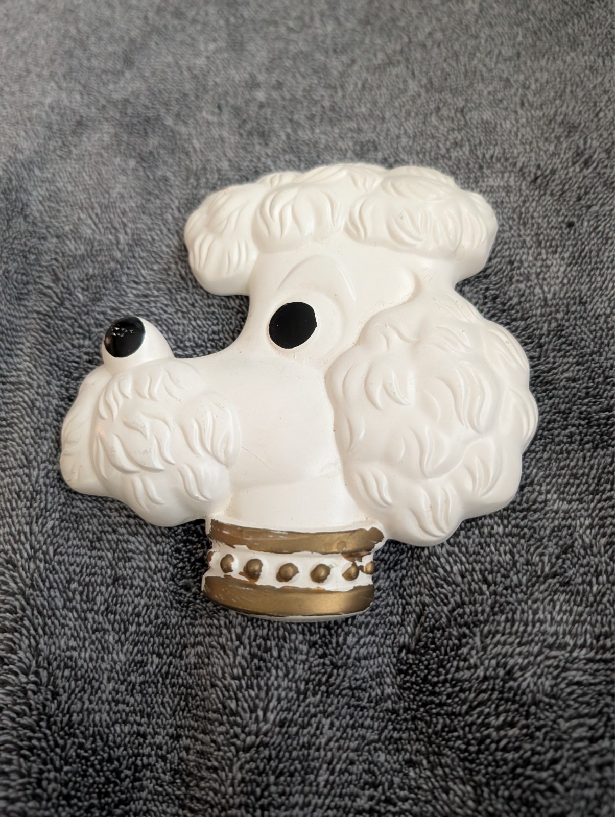 VINTAGE FRENCH POODLE CHALKWARE 1950'S