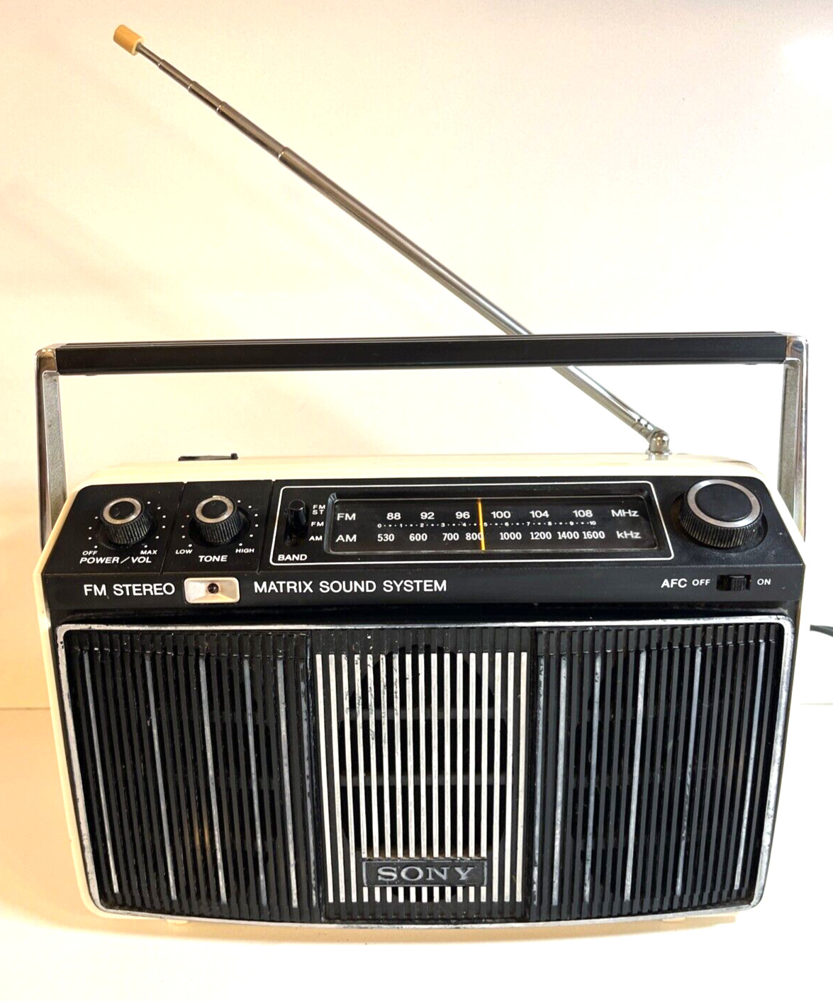 Vintage Sony Matrix Sound System MR-9100W FM Stereo/AM Radio Works - Read