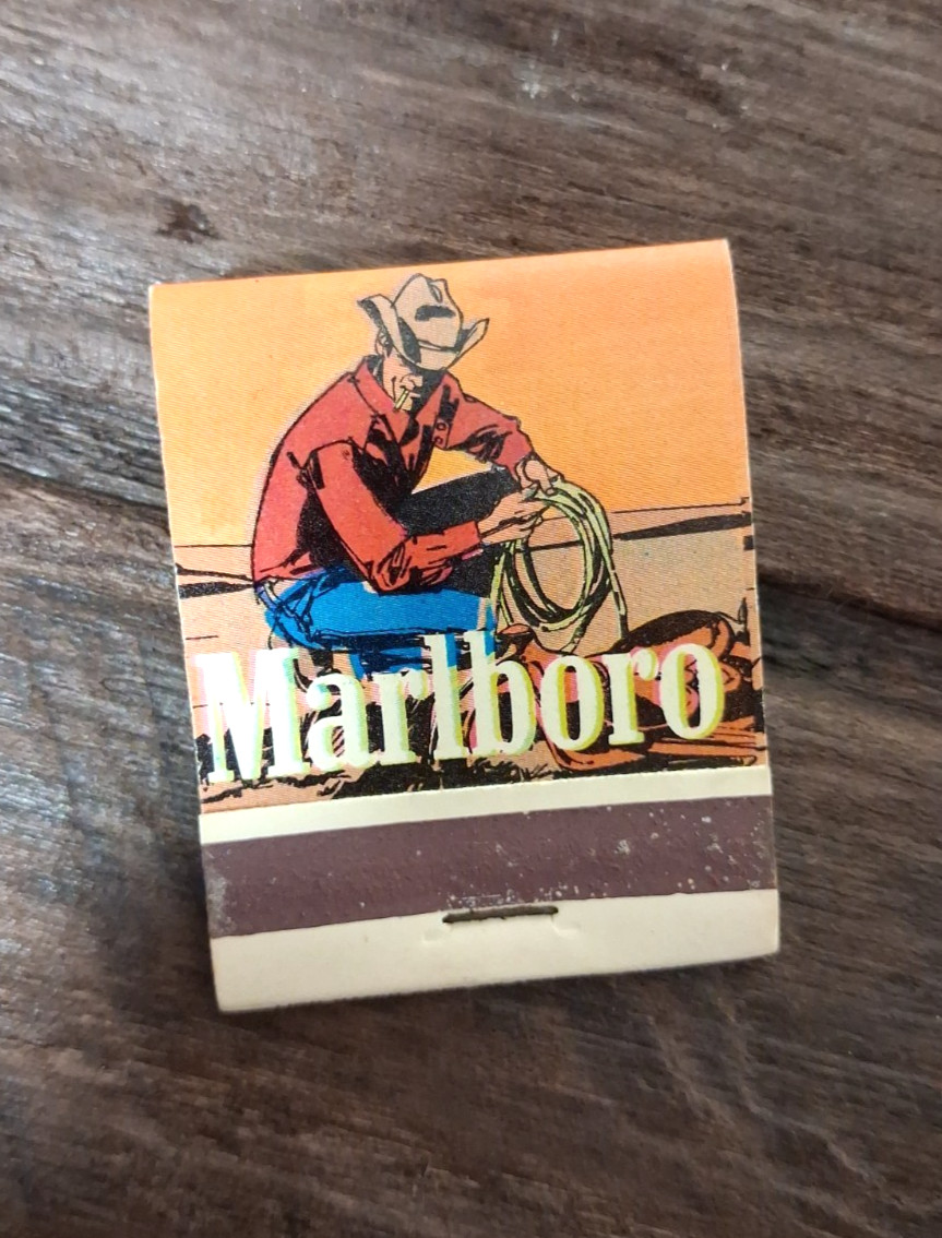 Vintage Marlboro 1970's  Matchbook - Cowboy - Unused Matches Advertised In LOOK