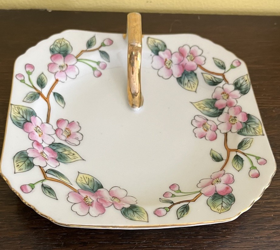 Rossetti Lemon Server/Trinket Dish Handpainted Square 5.25” Occupied Japan
