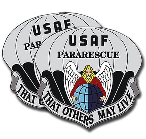 USAF Pararescue Control Sticker  -  Military Dye Cut Decal - 2 Pack 3inch wide