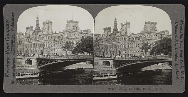 Hotel de ville, Paris, France Old Photo 1 Hotel de ville, Paris, France Old Photo 1