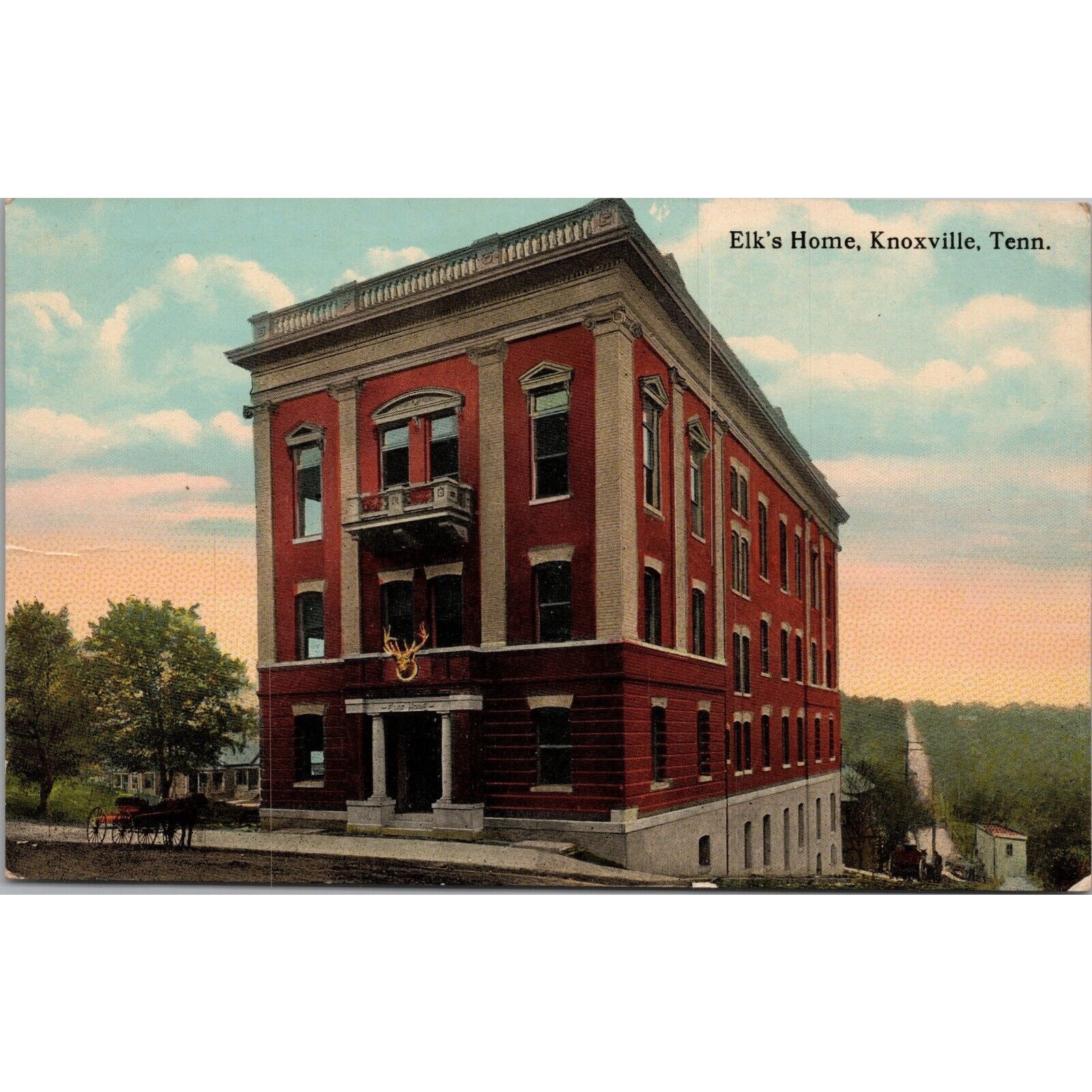 Elk\'s Home Knoxville TN Postcard PC678