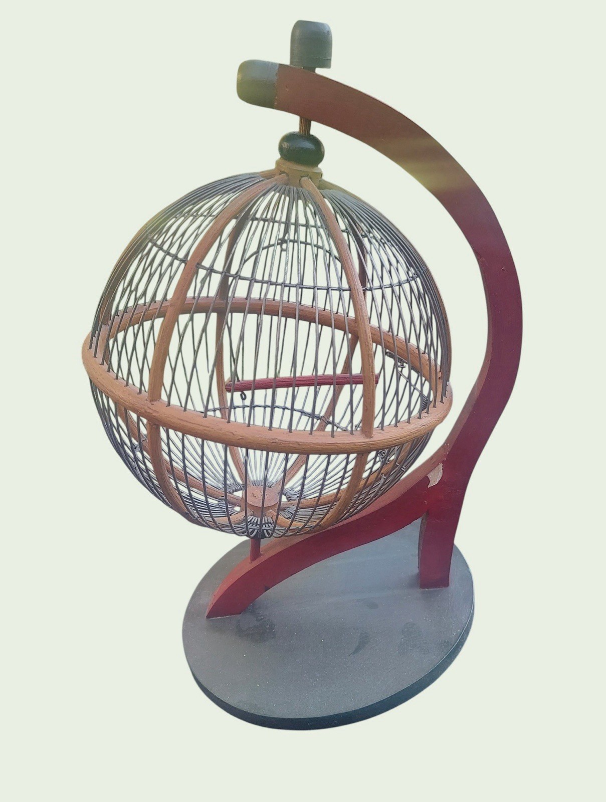 VINTAGE MID CENTURY MODERN ATOMIC AGE AMERICAN FOLK ART BIRD CAGE INTERIOR DECOR