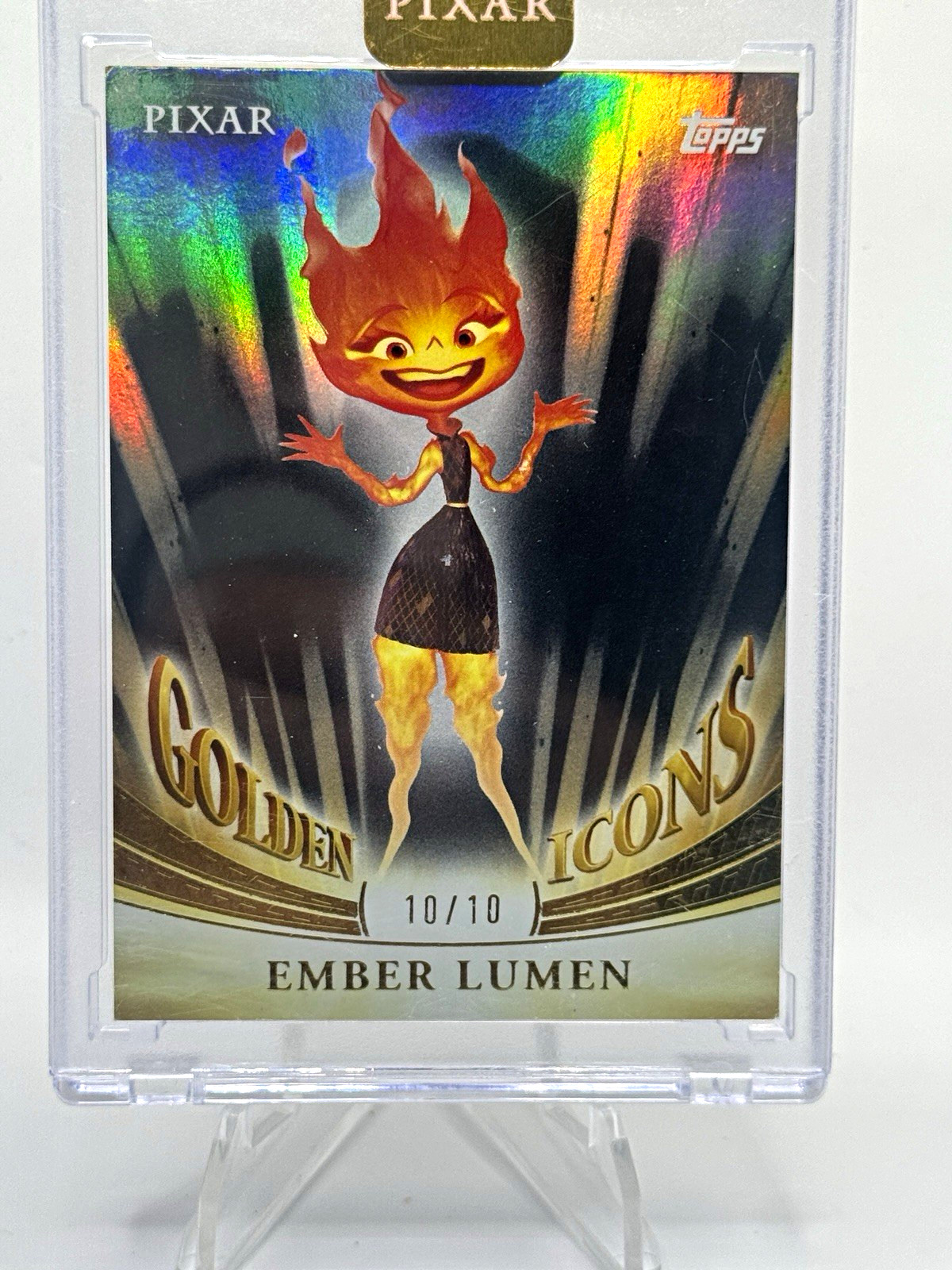 Topps 2025 Disney Pixar Elemental Golden Icons Ember Lumen GI-93 10/10