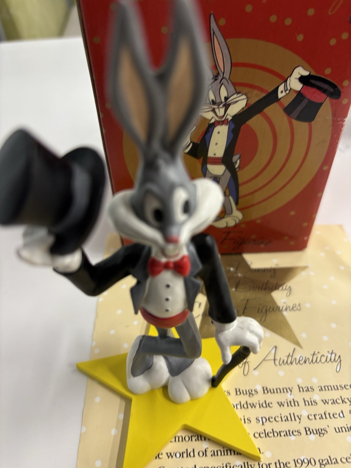 RARE Limited Edition 50th Birthday Bugs Bunny Fine Porcelain Statue 201 of 5000