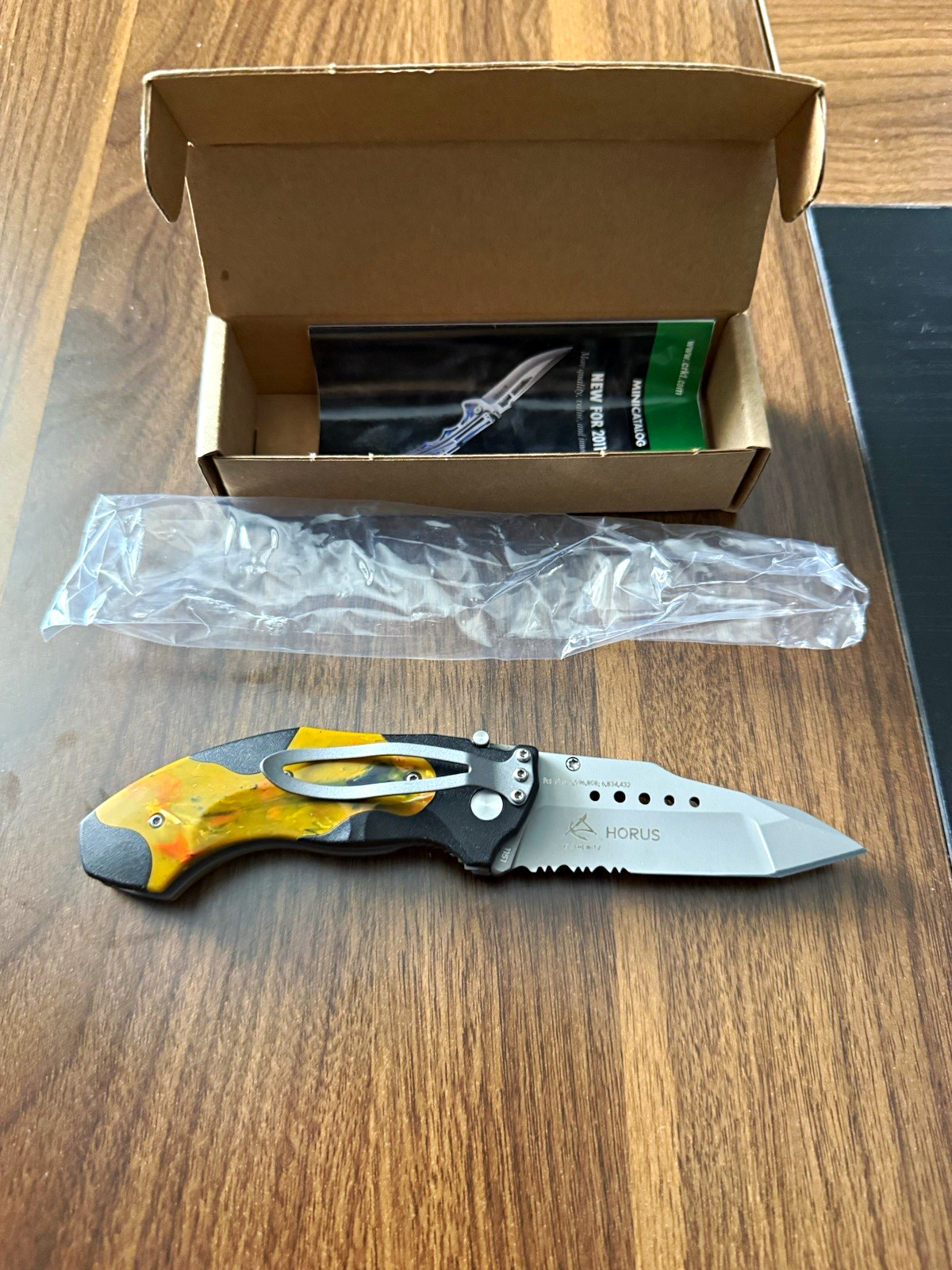 RARE NEW OLD STOCK | CRKT 1151 Elishewitz Horus Tanto Combo Edge Clip 2011 w/box