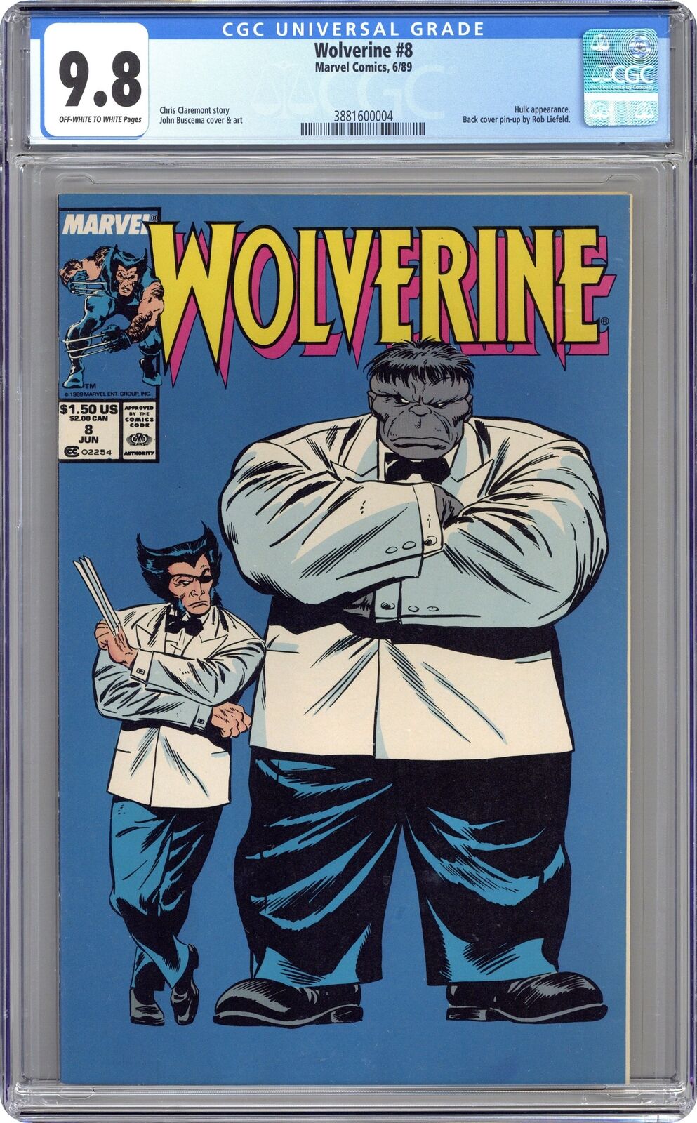 Wolverine #8D CGC 9.8 1989 3881600004