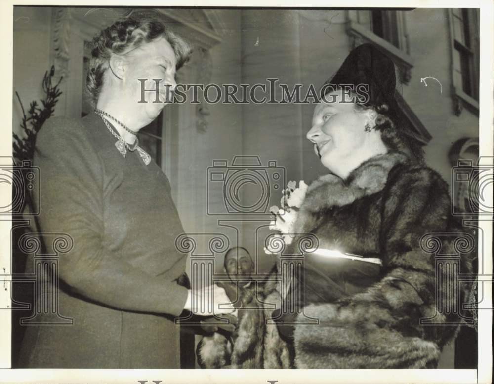 1940 Press Photo First Lady Eleanor Roosevelt & Princess Juliana at White House