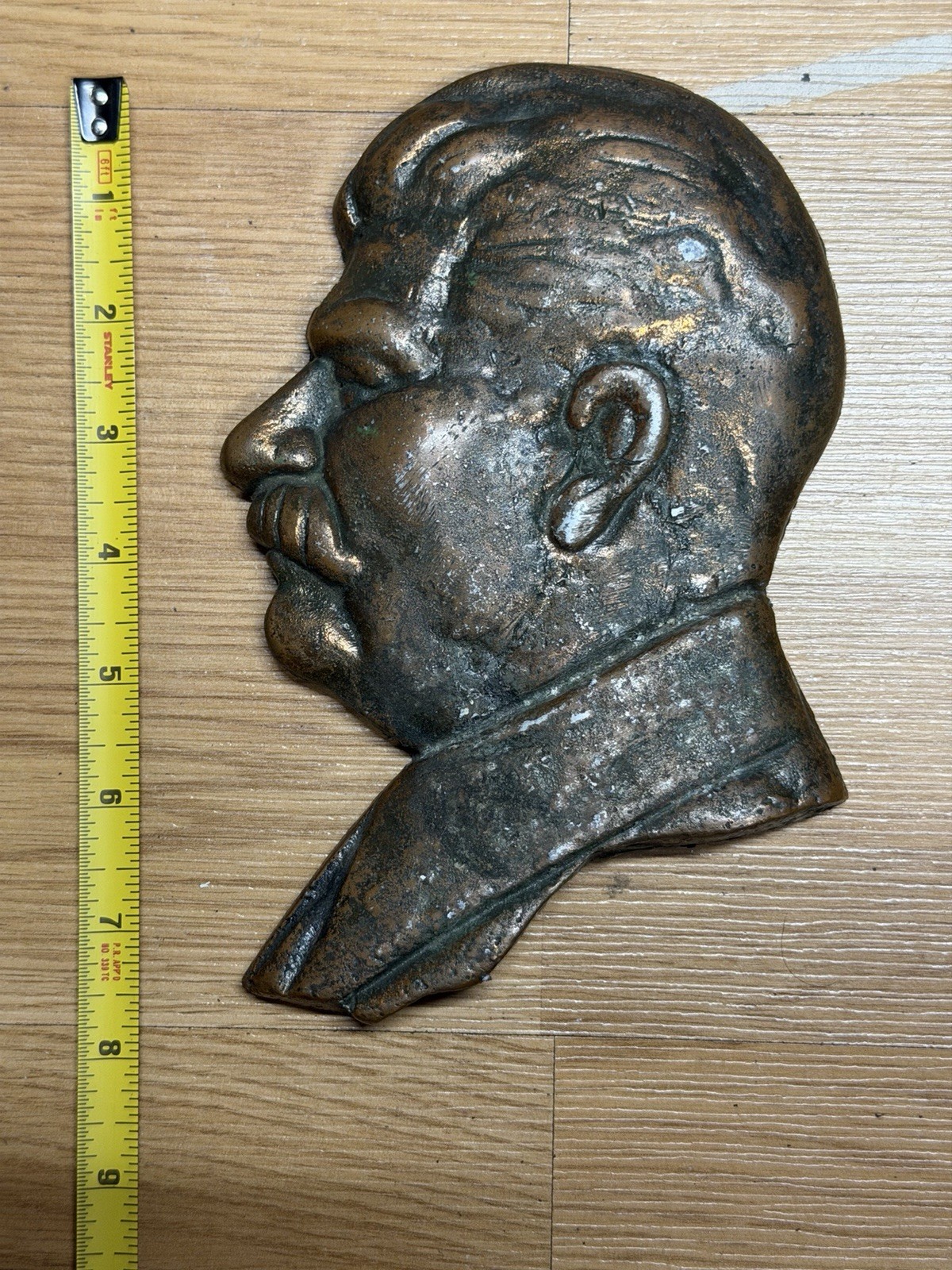 Soviet Vintage Joseph Stalin Bas-Relief Bronze Plaque 1950\'s USSR Communism WW2