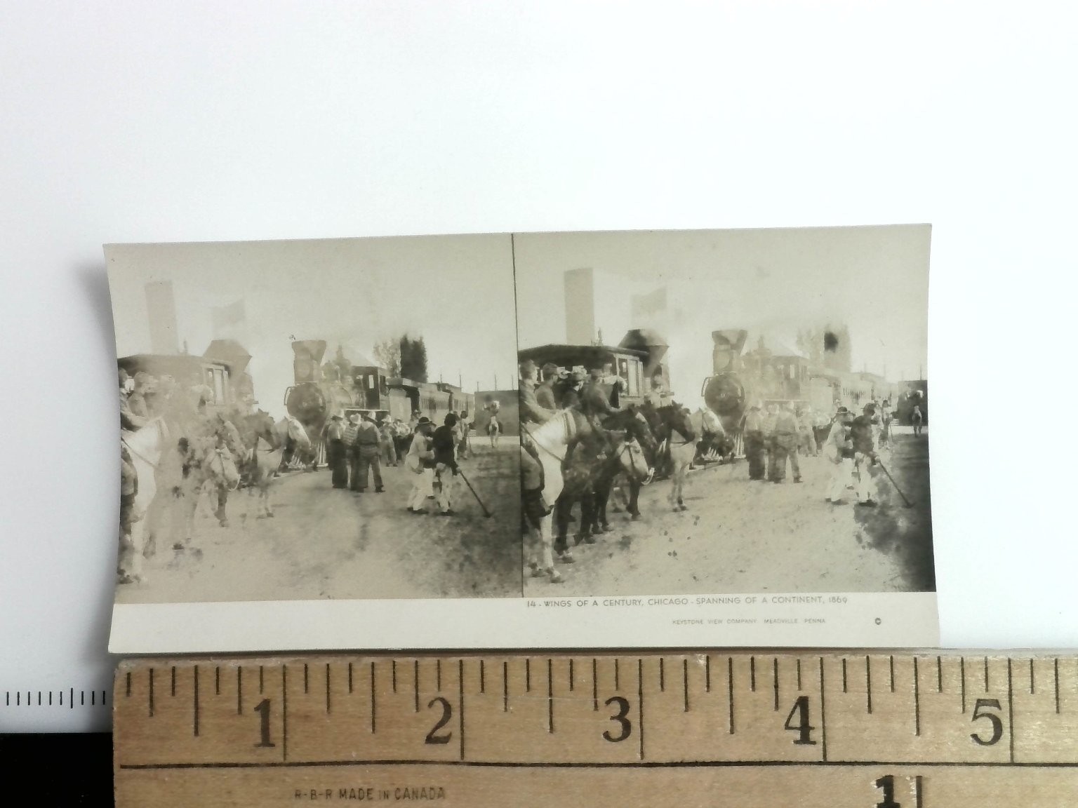 Wings of a Century Chicago Stereoview Keystone View Co. 1933 Railroad
