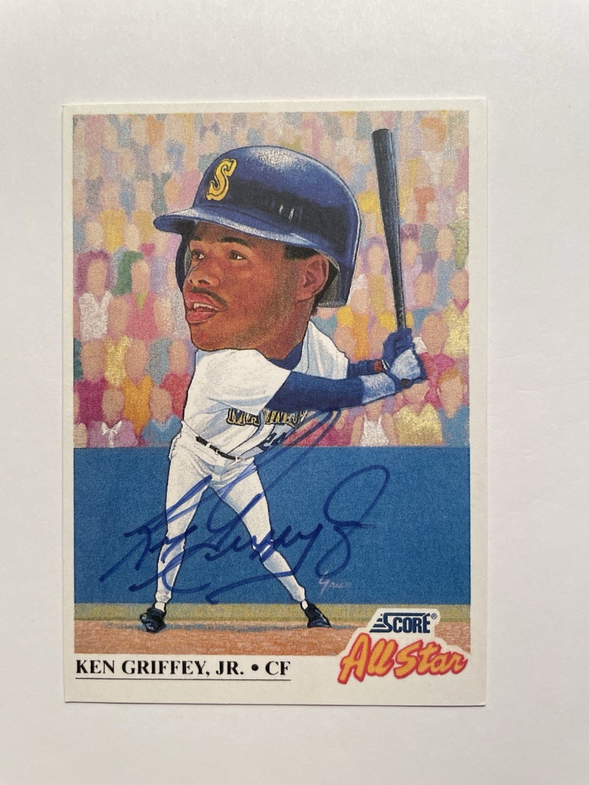 Ken Griffey Jr - 1991 SCORE ALL STAR PRINT JUMBO - AUTO - SCOREBOARD COA