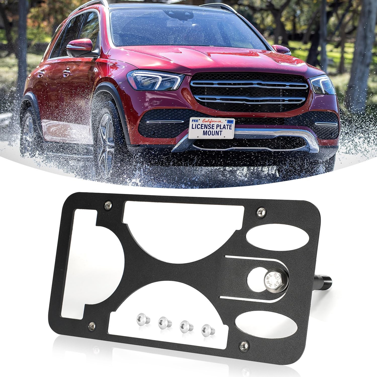 Tow Hook License Plate Bracket Fits Mercedes-Benz GLE/GLS Class 2015-2019