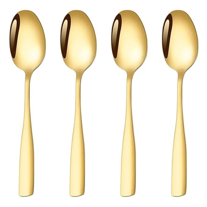 SS 4 Pcs Spoon Set Modern Table Spoons for Dining Serving & Daily Use SS 4 Pcs Spoon Set Modern Table Spoons for Dining Serving & Daily Use