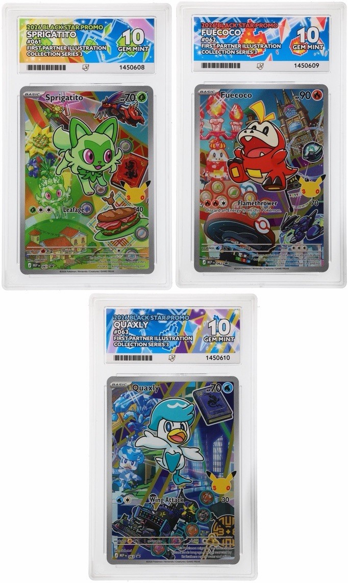 Pokemon Sprigatito Fuecoco Quaxly ACE 10 Sequential Paldea First Partner 3