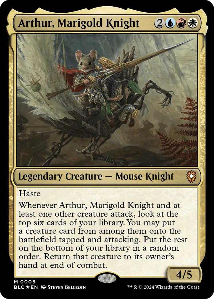 Arthur, Marigold Knight [Bloomburrow Commander] Magic MTG